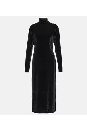 Ralph Lauren Mockneck velvet midi dress