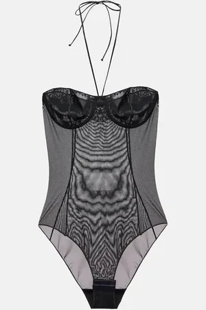 Oseree OsÃ©ree Halterneck mesh bodysuit