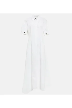 Jil Sander Asymmetric maxi shirt dress