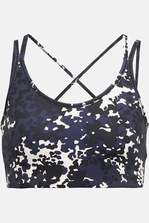 Tory Burch Printed crossover sports bra