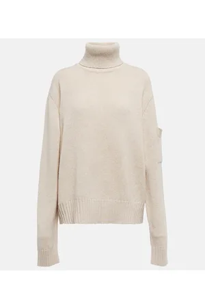 Jil Sander Kobieta Golfy - Wool and cotton turtleneck sweater
