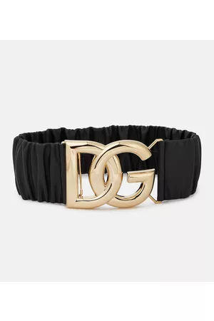 Dolce & Gabbana DG gathered leather belt