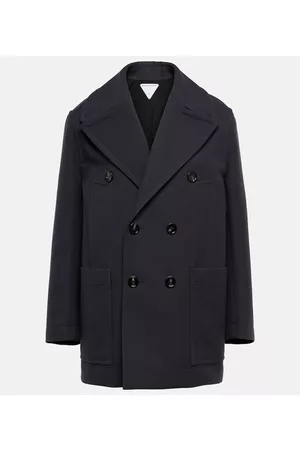 Bottega Veneta Curved double-breasted twill coat