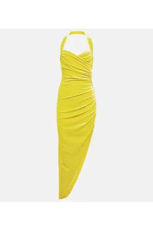 Norma Kamali Kobieta Sukienki asymetryczne - Cayla asymmetric velvet midi dress