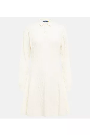 Ralph Lauren Cable-knit wool and cashmere mini dress