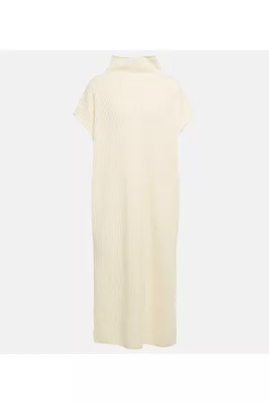 Ralph Lauren Ribbed-knit wool mockneck dress
