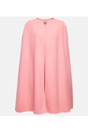 Oscar de la Renta Embellished cape minidress
