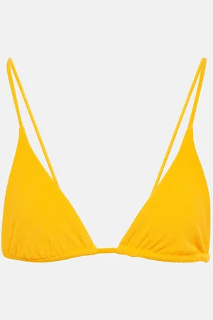 Jade Swim Via triangle terry bikini top