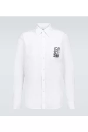 Alexander McQueen Koszule z długim rękawem - Long-sleeved cotton shirt