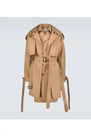Alexander McQueen Płaszcze Trencze - Cotton gabardine trench coat