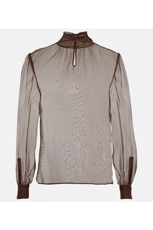 Saint Laurent Sheer silk blouse