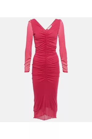 Diane von Furstenberg Ruched fitted midi dress