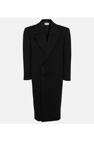 Saint Laurent Kobieta Płaszcze - Double-breasted cashmere coat