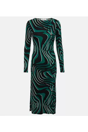 Diane von Furstenberg Printed fitted midi dress