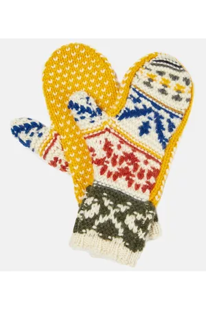 Loro Piana Bernina jacquard cashmere mittens