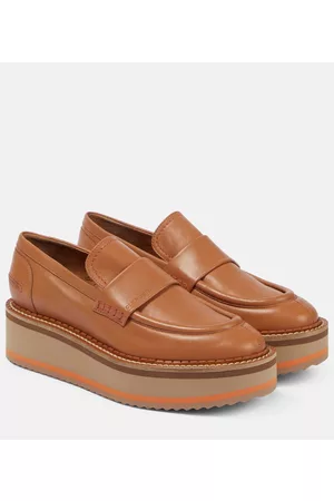 Robert Clergerie Bahati leather platform loafers