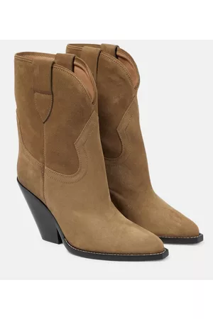 Isabel Marant Leyane suede mid-calf cowboy boots