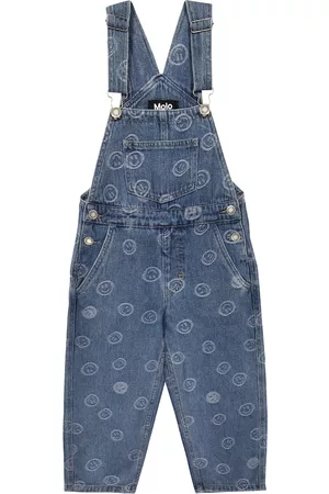 Molo Jeansy - Aer printed denim dungarees