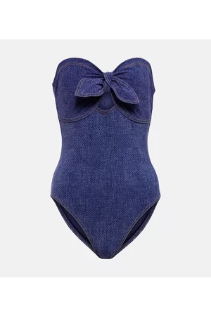 Karla Colletto Bow-detail bandeau swimsuit