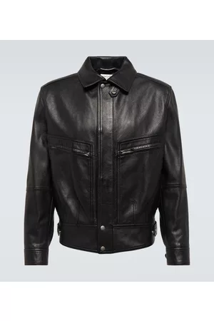 Saint Laurent Paneled leather jacket
