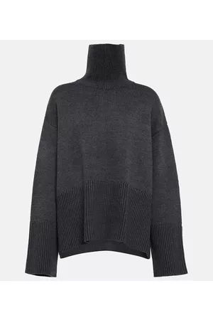 Totême Kobieta Golfy - Wool and cotton turtleneck sweater