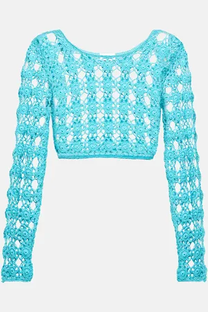 ANNA KOSTUROVA Bella cotton crochet crop top
