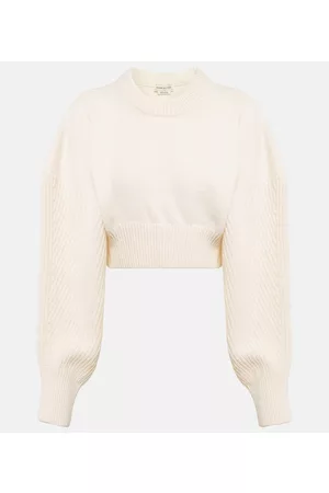 Alexander McQueen Cropped wool sweater