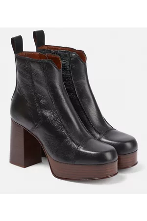 Chloé Hazel leather platform ankle boots