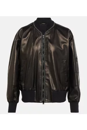 Brunello Cucinelli Leather bomber jacket