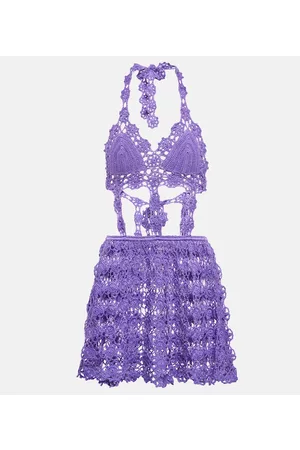 ANNA KOSTUROVA Ibiza crochet cotton minidress