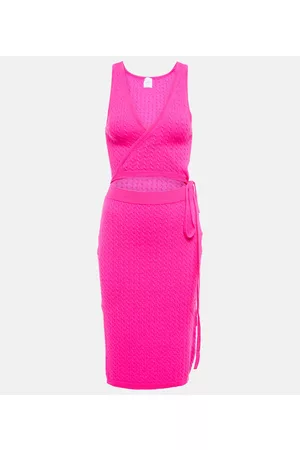 Patou Cable-knit wool and cashmere midi dress
