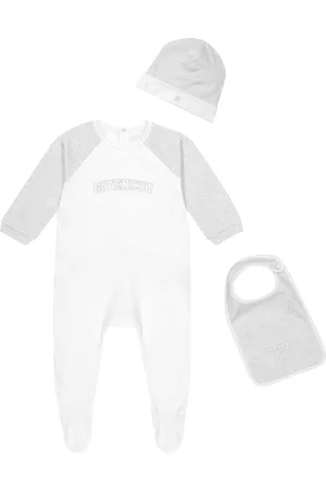 Givenchy Baby cotton onesie, hat and bib set