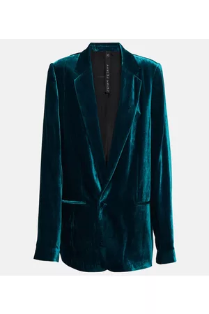 PETAR PETROV Ioan single-breasted velvet blazer