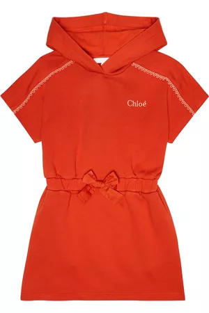 Chloé Niemowlę Sukienki - Hooded cotton minidress