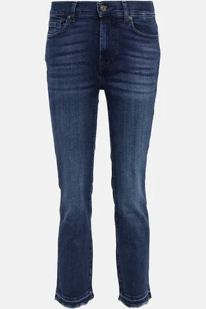 7 for all Mankind The Straight Crop high-rise jeans