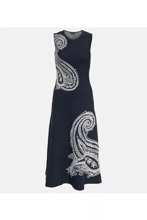 Etro Paisley metallic-knit maxi dress