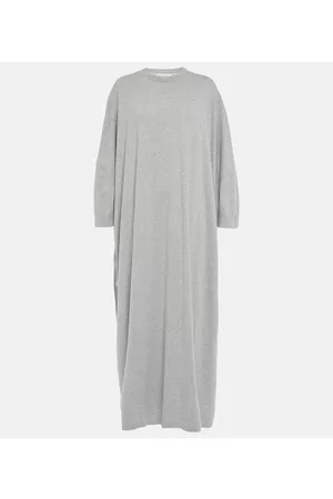EXTREME CASHMERE NÂ°274 Spook cotton and cashmere maxi dress