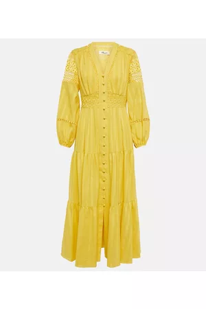 Diane von Furstenberg Gigi embroidered cotton midi dress