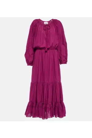 Isabel Marant Kobieta Sukienki midi - Latifa cotton and linen-blend midi dress