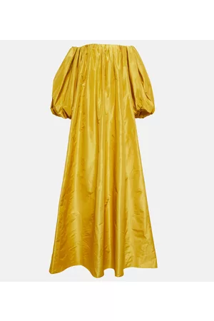 Oscar de la Renta Strapless silk gown