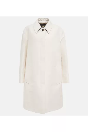Loro Piana Suede-trimmed cotton-blend gabardine coat