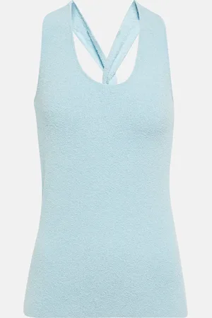Nanushka Ribbed-knit cotton-blend tank top