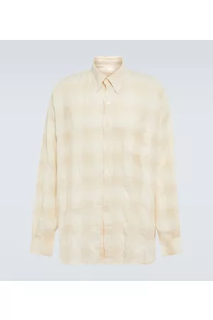 OUR LEGACY Borrowed BD cotton and linen check shirt