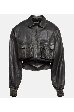 The Mannei Nice leather bomber jacket