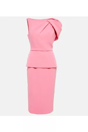 Safiyaa Asymmetric crÃªpe midi dress