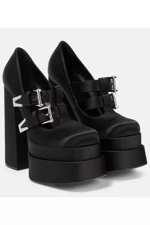 VERSACE Kobieta Platformie - Medusa Aevitas satin platform pumps