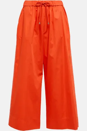 Max Mara Leisure Cannone cropped cotton wide-leg pants