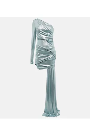 OFF-WHITE Kobieta Sukienki asymetryczne - Asymmetric jersey minidress