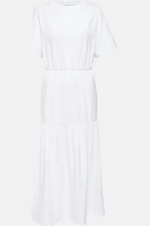 Max Mara Cotton jersey tiered midi dress