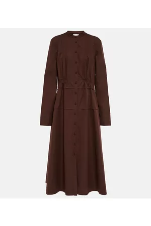 Jil Sander Kobieta Sukienki Bawełniane - Cotton poplin shirt dress